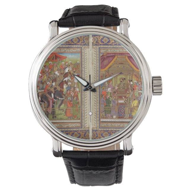 Mughal Indian India Islam Islamic Muslim Boho Art Watch (Front)