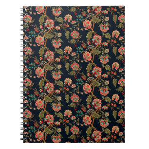 mughal motif ornament pattern multi colour backgro notebook