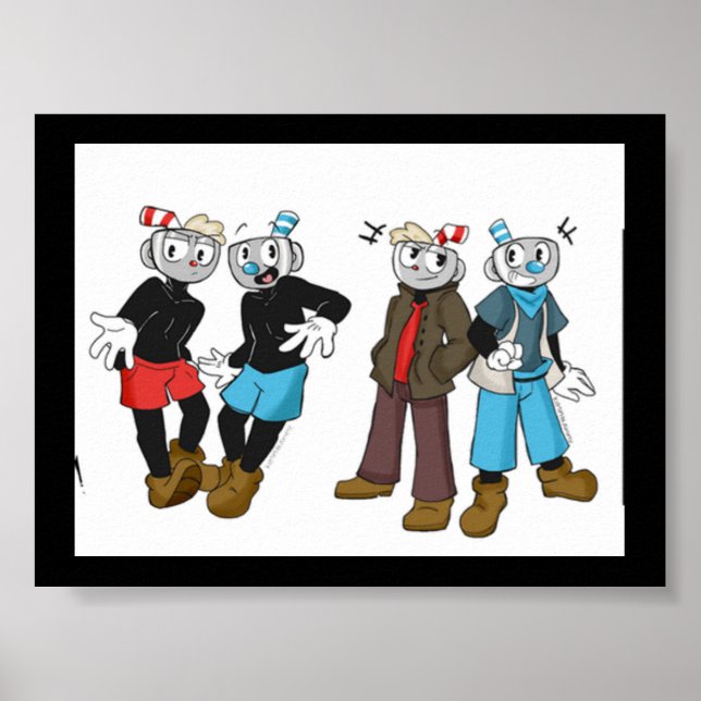 MugMan an CupHead Poster! Poster (Front)