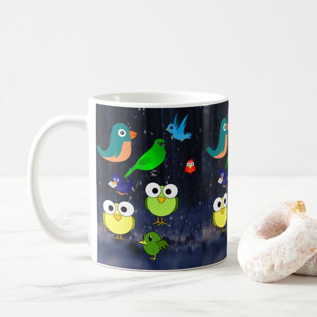mugs birds (With Donut)