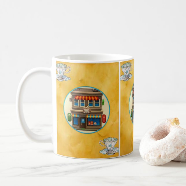 mugs breakfast coffee (With Donut)