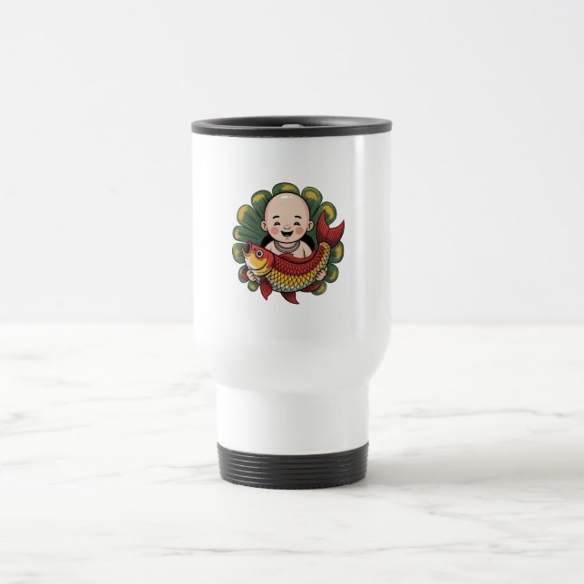 Mugs & Cups | Chloe Baby – Cute Boy with Lucky Koi (Center)