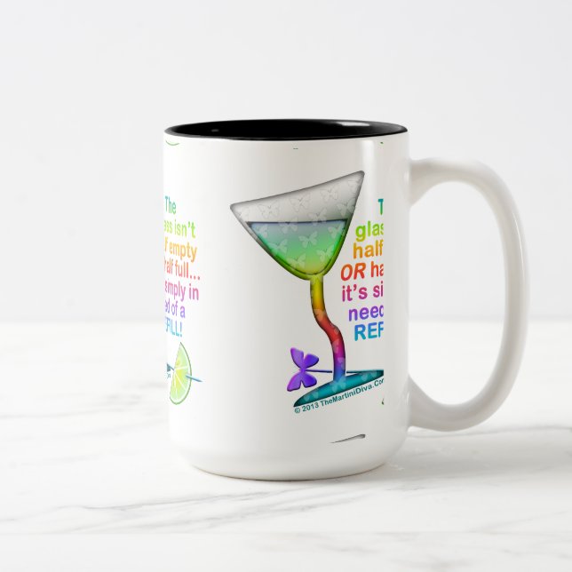MUGS & CUPS - GLASS HALF FULL (Right)