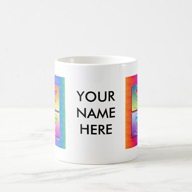 Mugs, Cups - Pop Art Wine (Center)