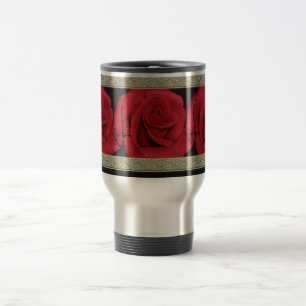 Mugs, cups & steins template - customisable roses