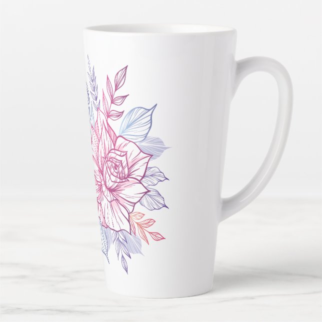  Mugs & Cups with a bouquet of flowers (Right)