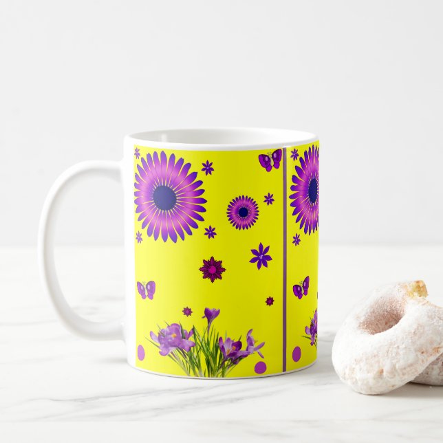 mugs floral (With Donut)