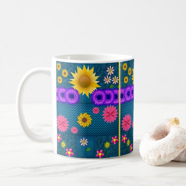 mugs floral (With Donut)