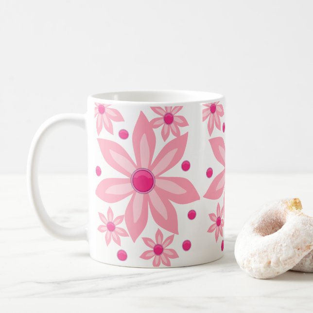 mugs flowers (With Donut)