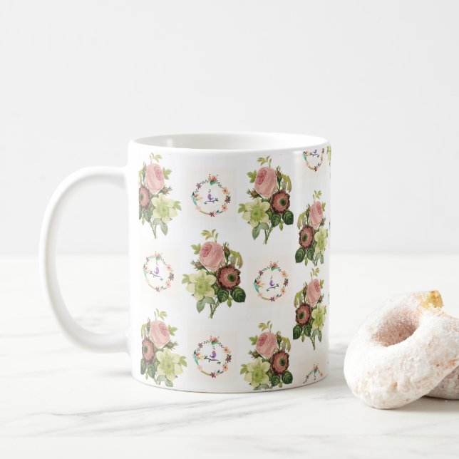mugs flowers (With Donut)