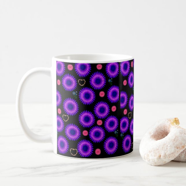 mugs flowers (With Donut)