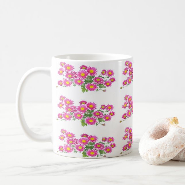 mugs flowers (With Donut)