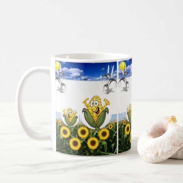 mugs sunflowers (With Donut)