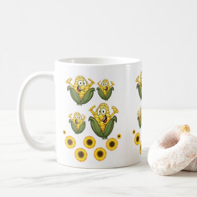 mugs sunflowers (With Donut)