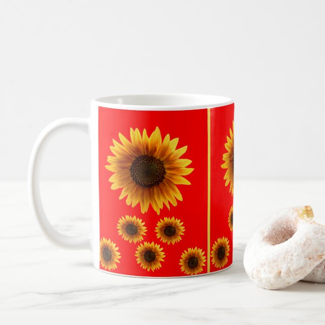 mugs sunflowers (With Donut)