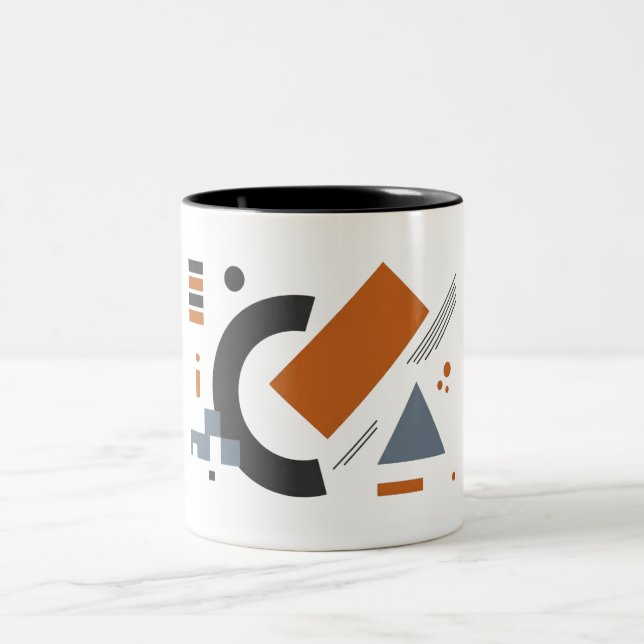 Mugs with Creative Geometric Art (Center)