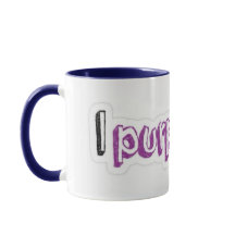Mugs with “I purple you” Christmas