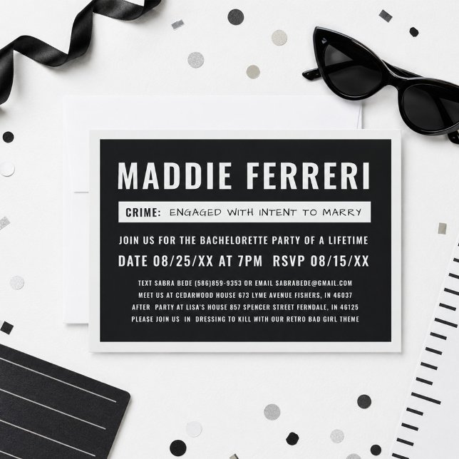 Mugshot Board Party Invitation (Creator Uploaded)