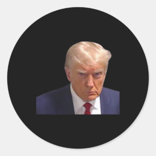 Mugshot Trump 1st Picture Donald Prison Mug Shot C Classic Round Sticker