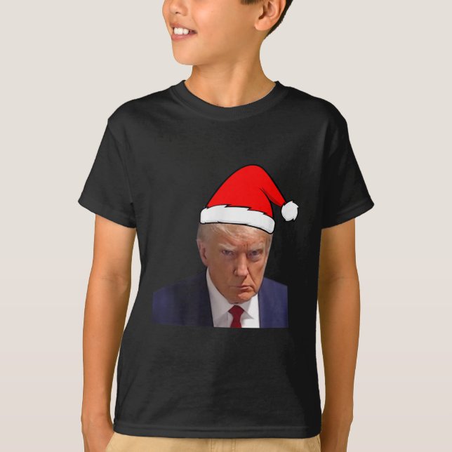 Mugshot Trump Picture - Prison Mug Shot Funny Chri T-Shirt (Front)