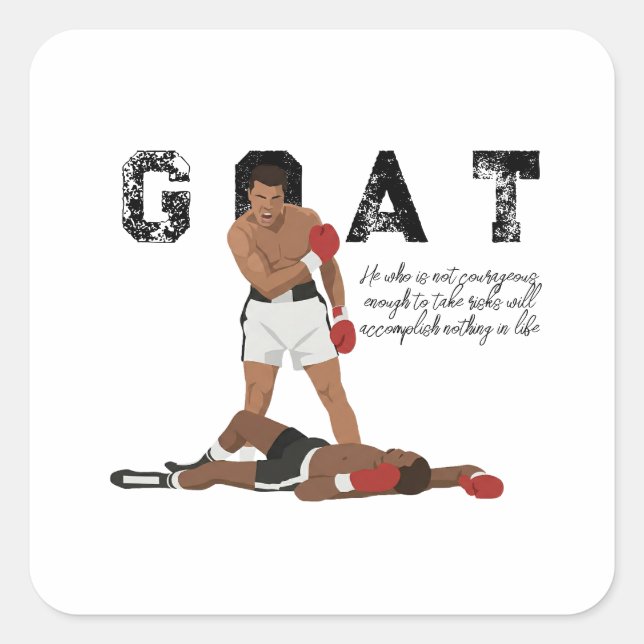 Muhammad Ali  Square Sticker (Front)