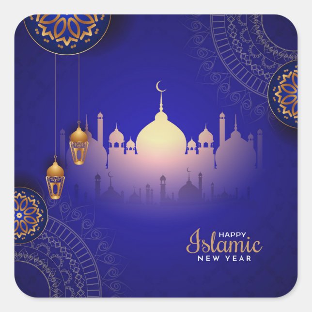 Muharram Islamic new Year Square Sticker (Front)