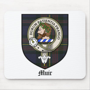 Muir Clan Crest Badge Tartan Mouse Pad