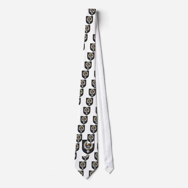 Muir Clan Crest Badge Tartan Tie (Front)
