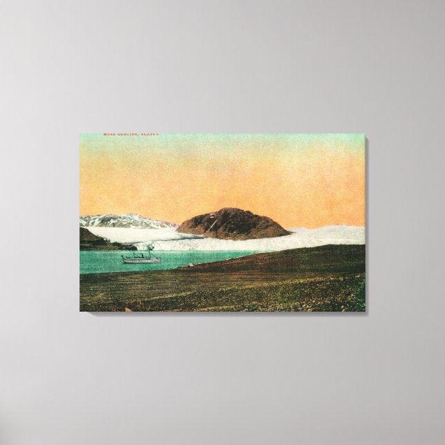 Muir Glacier and Icebergs in Alaska #2 Canvas Print (Front)