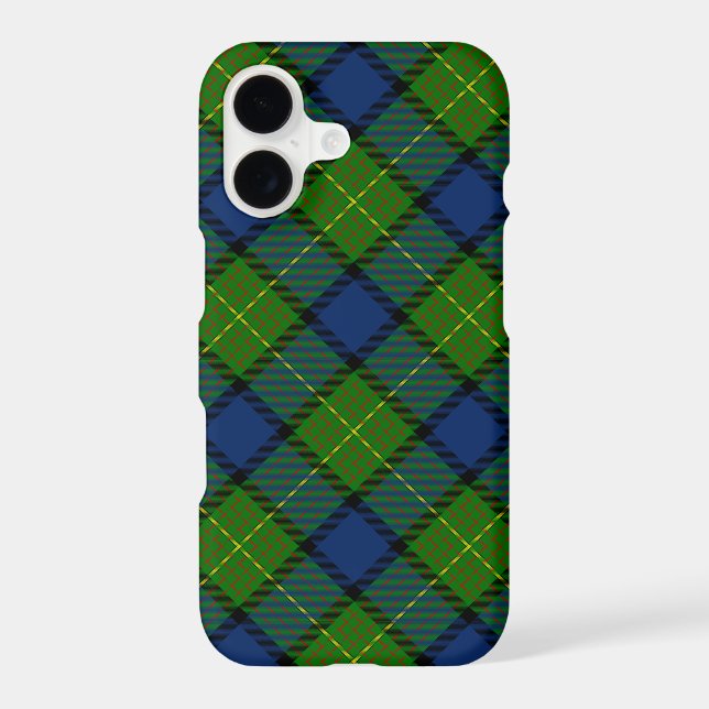 Muir Moore tartan green blue plaid iPhone Case (Back)