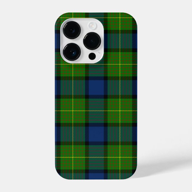 Muir Moore tartan green blue plaid iPhone Case (Back)
