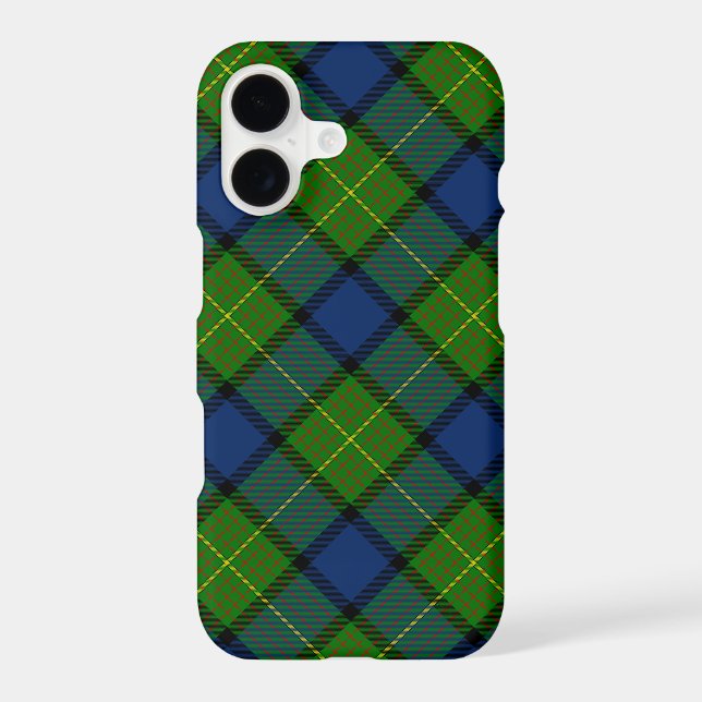 Muir Moore tartan green blue plaid iPhone Case (Back)