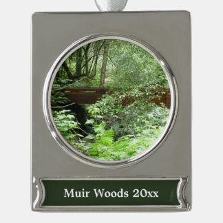 Muir Woods Bridge I Silver Plated Banner Ornament