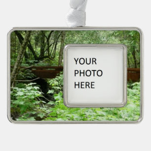 Muir Woods Bridge I Silver Plated Framed Ornament