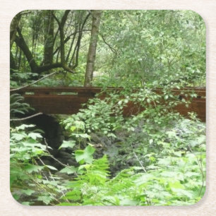 Muir Woods Bridge I Square Paper Coaster