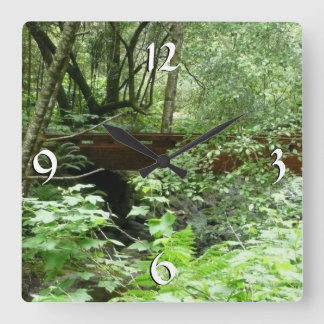 Muir Woods Bridge I Square Wall Clock