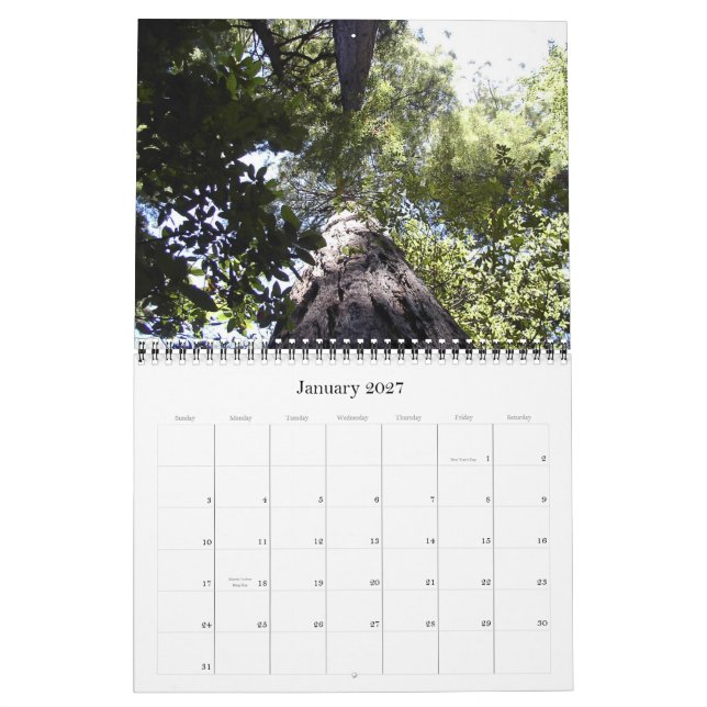 Muir Woods Calendar (Jan 2027)
