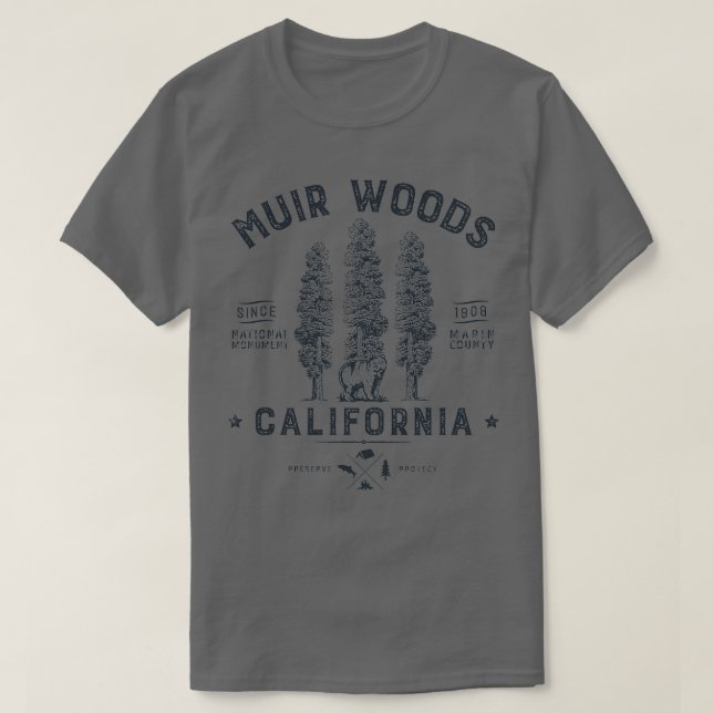 Muir Woods National Monument California Redwood Pa T-Shirt (Design Front)