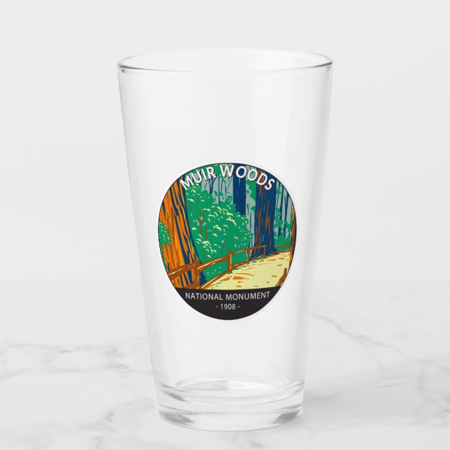 Muir Woods National Monument California Vintage Glass (Front)