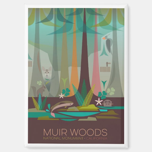 Muir Woods National Monument Refrigerator Magnet (Front)