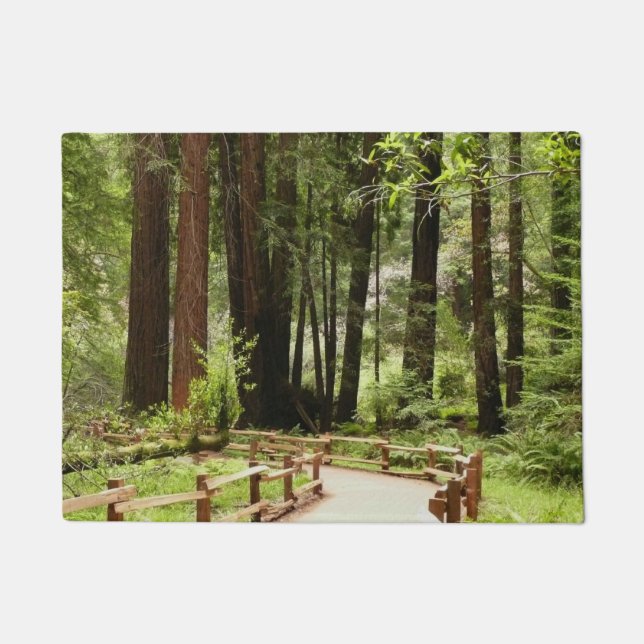 Muir Woods Path I Nature Photography Doormat (Front)
