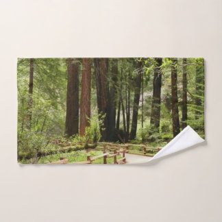 Muir Woods Path I Nature Photography Hand Towel