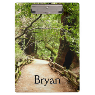 Muir Woods Path II Nature Photography Clipboard