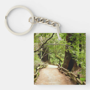 Muir Woods Path II Nature Photography Key Ring