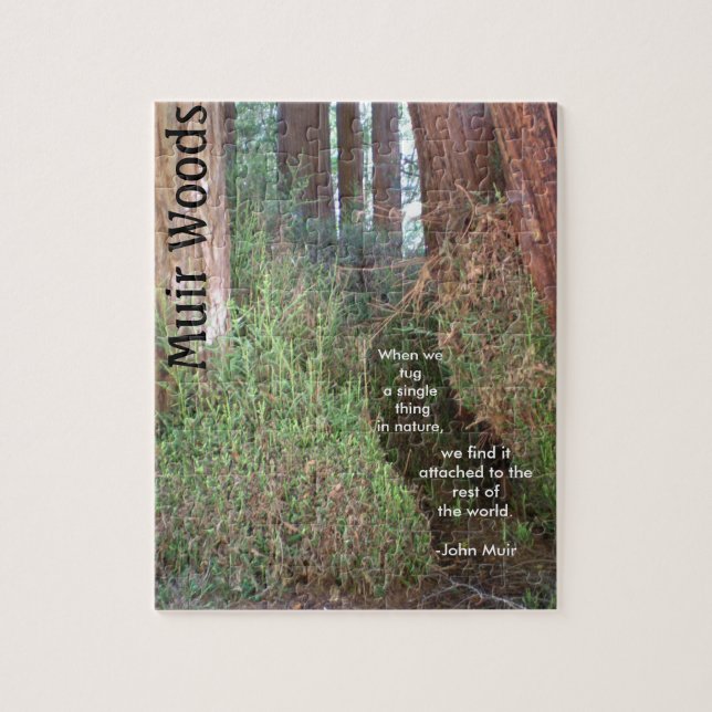 Muir Woods Trees with Quote Jigsaw Puzzle (Vertical)