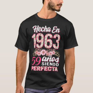 Mujer 59 Cumpleaños Regalo Hecha En 1963, 59 Anos T-Shirt