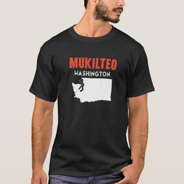 Mukilteo Washington USA State America Travel Washi T-Shirt (Front)