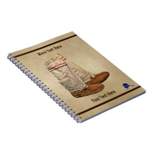 Mukluks On Old Paper Notebook