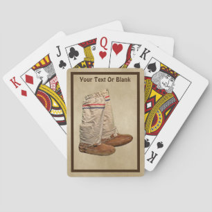 Mukluks On Old Paper Playing Cards