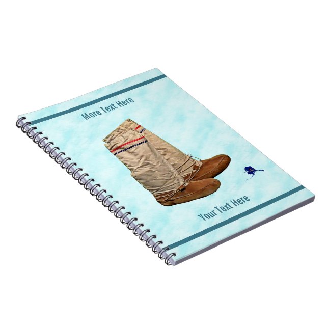 Mukluks On Snow Spiral Notebook (Right Side)